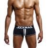 JOCKMAIL Men Open Back Underwear Men Boxer Shorts Cotton Backless Gay Underwear (M, Black) view 2