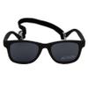 Baby Solo Babyfarer Baby Sunglasses Safe, Soft, Adjustable and Adorable 0-24 Months (0-24 months, Matte Black Babyfarer Frame w/Solid Black Lens) view 1