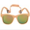 Baby Solo Babyfarer Baby Sunglasses Safe, Soft, Adjustable and Adorable 0-24 Months (0-24 months, Matte Pink Frame w/Rose Gold Mirror Lens) view 1