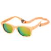 Baby Solo Babyfarer Baby Sunglasses Safe, Soft, Adjustable and Adorable 0-24 Months (0-24 months, Matte Pink Frame w/Rose Gold Mirror Lens) view 2