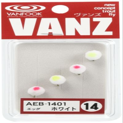 VANFOOK AEB-1401 Area Fly Egg Ball #14 White Pink & White Glow