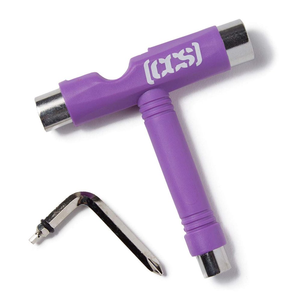 [CCS] Skateboard Tool - All in One T Tool, Metal T Tool W/Grip File, or Y Tool W/Rethreader (Purple)