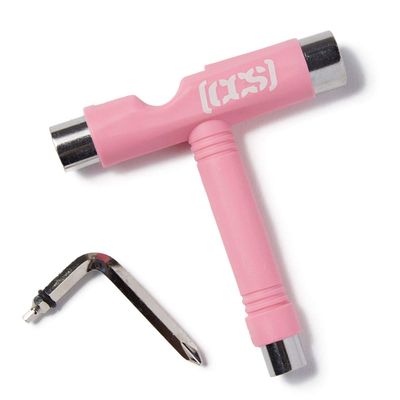 [CCS] Skateboard Tool - All in One T Tool, Metal T Tool W/Grip File, or Y Tool W/Rethreader (Pink)
