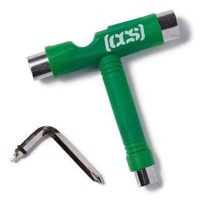 [CCS] Skateboard Tool - All in One T Tool, Metal T Tool W/Grip File, or Y Tool W/Rethreader (Green)