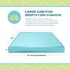 Zabuton Meditation Cushion - Supportive Yoga Floor Seat Cushion for Comfort & Posture Support - Natural Washable Cotton Fill kneeling Pad - Made in USA - Premium 32x26x3, Burgundy view 2