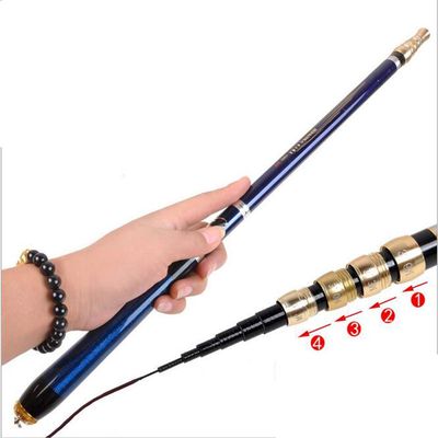 ZFF Ultrashort Positioning Fishing Rod Carbon Easy to Carry Travel Pole, Contraction Length 46cm