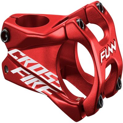 Funn Crossfire Mountain Bike Stem with 35mm Bar Clamp - Durable and Lightweight Alloy Bicycle Stem for Mountain Bike and BMX Bike, Length 35mm stem (Red)
