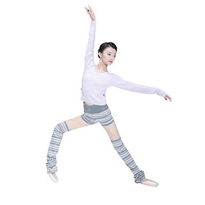 117146019 Narrow Strip Warm Ups Dancing Training Short Pants (M 165, Gray)