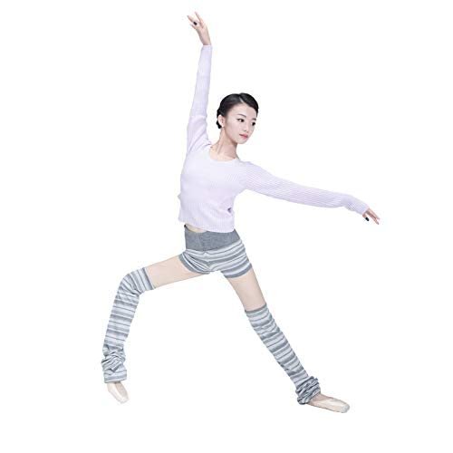 117146019 Narrow Strip Warm Ups Dancing Training Short Pants (M 165, Gray)