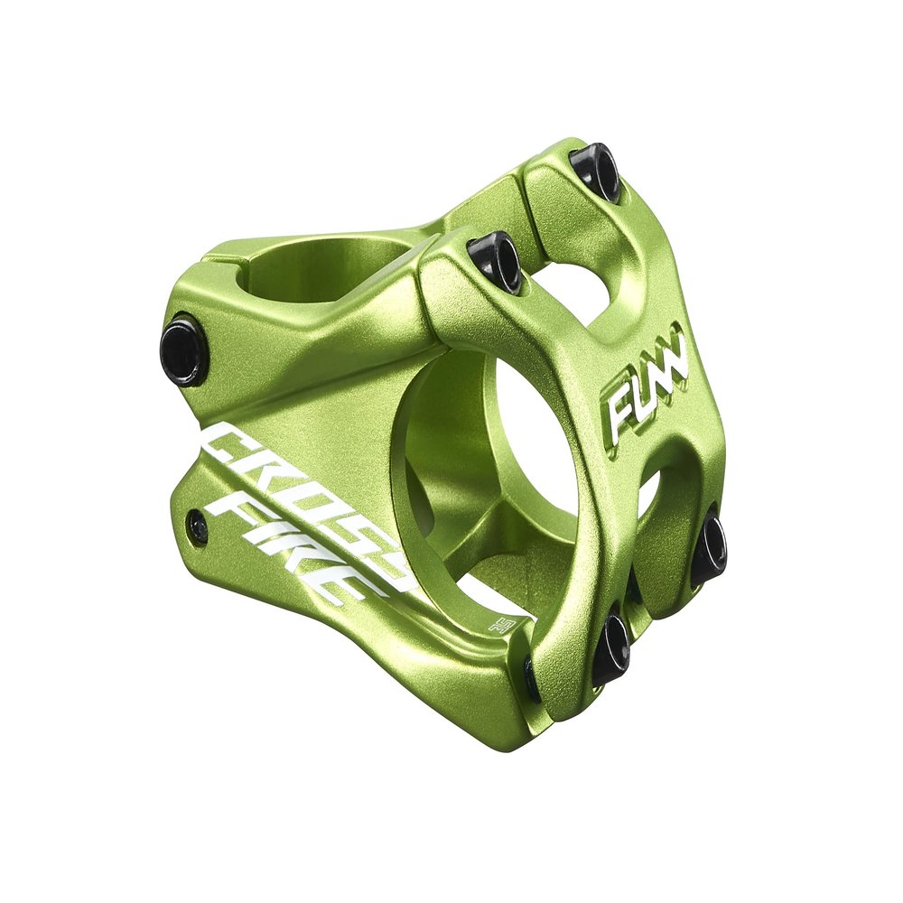 Funn Crossfire Mountain Bike Stem with 35mm Bar Clamp - Durable and Lightweight Alloy Bicycle Stem for Mountain Bike and BMX Bike, Length 35mm stem (Green)