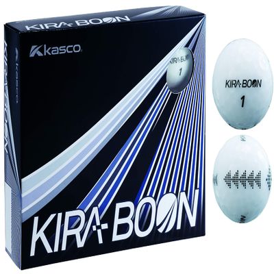 (Kasco) Casco KIRABOON Golf Balls, Triangle Target Marks, 1 Dozen, Set of 12, White