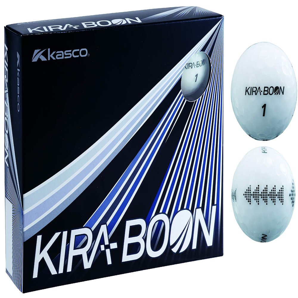(Kasco) Casco KIRABOON Golf Balls, Triangle Target Marks, 1 Dozen, Set of 12, White