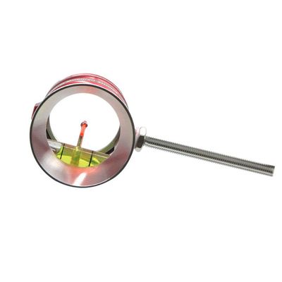 MILAEM Archery Compound Bow Sight Scope Single Pin Sight 4X 6X 8X Magnification Lens Optical Fiber Sight Arrow Aluminum Sight for Compound Bow Hunting Accessory (Red, 6X ID32)