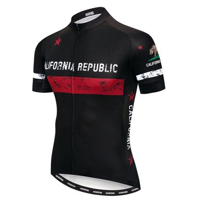 MTB Cycling Jersey for Men - Short Sleeve Bike Shirt With Zip - Mountain Road Clothes, Breathable Summer Pro Team Sports Racing Top - Quick Dry Black M