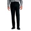 J.M. Haggar Men's Sharkskin Superflex Waist Straight Fit Dress Pant, Black, 34W x 32L view 1