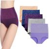5-Pack High Waist Tummy Control Panties for Women, Cotton Underwear No Muffin Top Shapewear Brief Panties (5-Pack, Medium)