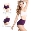 5-Pack High Waist Tummy Control Panties for Women, Cotton Underwear No Muffin Top Shapewear Brief Panties (5-Pack, Medium) view 4