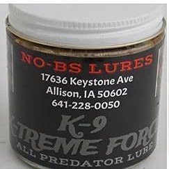 No-BS Lures K-9 X-Treme Force All Predator Lure - 1 oz Glass Jar