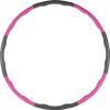 John Gym Wave 32388 Fitness Ring Hula Hoop Ring Soft Grip Removable with Click System Pink Grey view 1