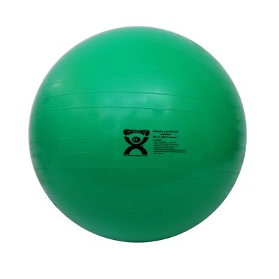 CanDo Inflatable Exercise Ball - Green 25.6", Durable Extra Thick Non-Slip Stability Ball for Core Workouts Yoga, Pilates Active Seating Physical Therapy Pregnancy Home Gym, Flexibility