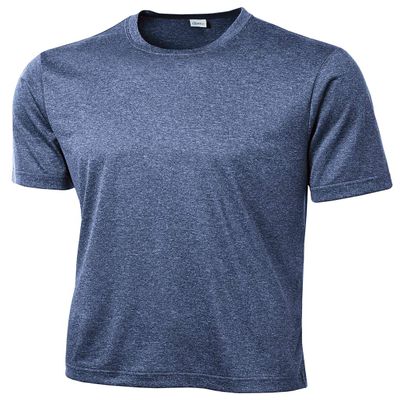 Opna Men's Big & Tall Short Sleeve Moisture Wicking Athletic T-Shirts Regular Sizes & XLT's Navy Heather