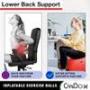 CanDo Inflatable Exercise Ball Yellow 17.7" Durable Extra Thick Non-Slip Stability Ball for Core Workouts Yoga Pilates Active Seating Physical Therapy Pregnancy Home Gym Flexibility view 4