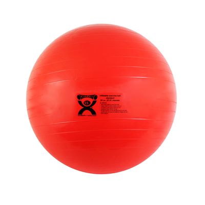 CanDo Inflatable Exercise Ball - Red 21.7", Durable Extra Thick Non-Slip Stability Ball for Core Workouts, Yoga, Pilates, Active Seating, Physical Therapy, Pregnancy, Home Gym, Flexibility