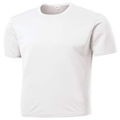 Opna Men's Big & Tall Short Sleeve Moisture Wicking Athletic T-Shirts Regular Sizes & XLT's White