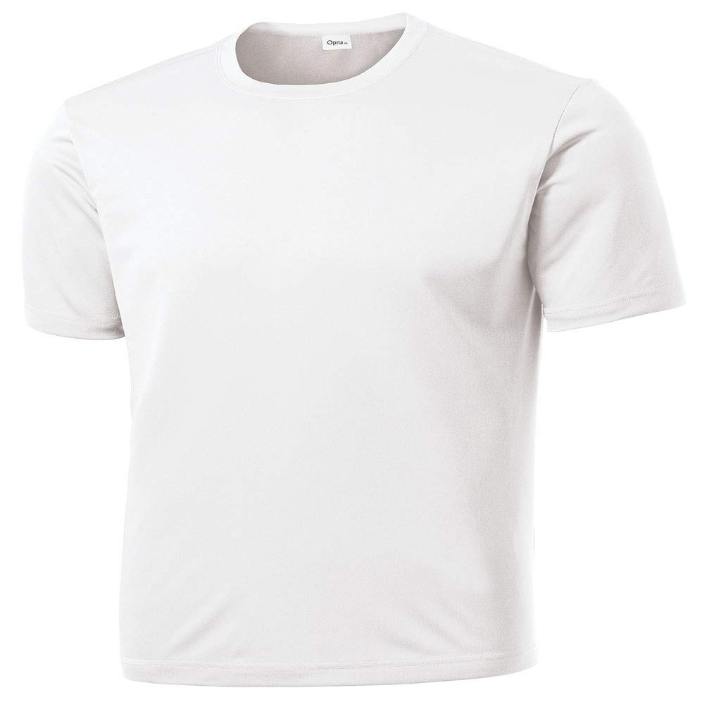 Opna Men's Big & Tall Short Sleeve Moisture Wicking Athletic T-Shirts Regular Sizes & XLT's White