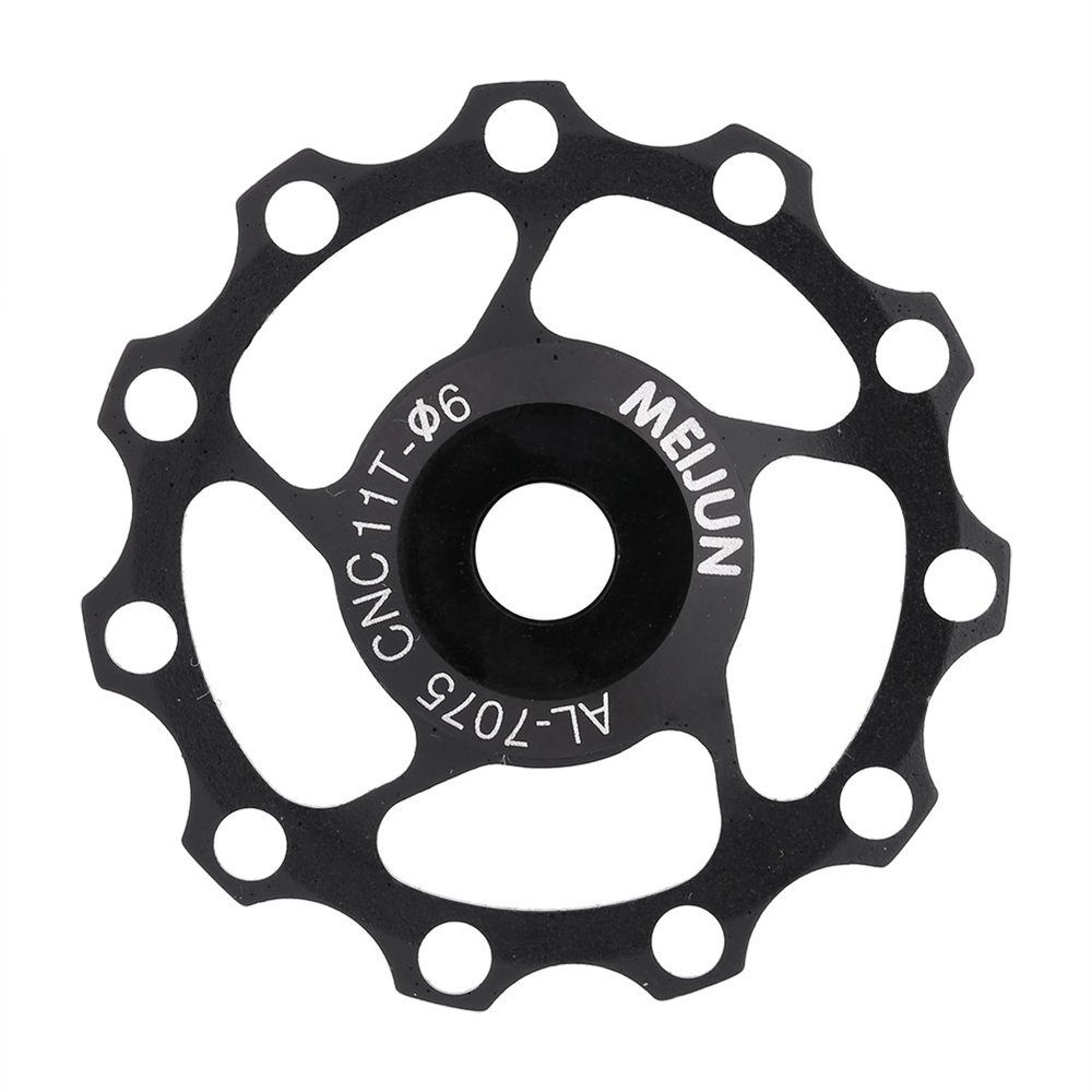 11T/13T Derailleur Pulley Aluminium Alloy Wheel Rear Derailleur Pulley Wheel Pulley for Mountain Road Bike(11T Black)