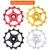 11T/13T Derailleur Pulley Aluminium Alloy Wheel Rear Derailleur Pulley Wheel Pulley for Mountain Road Bike(11T Black) view 2