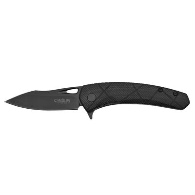 Camillus Blaze / 6.75" Overall / 2.75" Drop Point Blade/CARBONITRIDE Titanium / Black