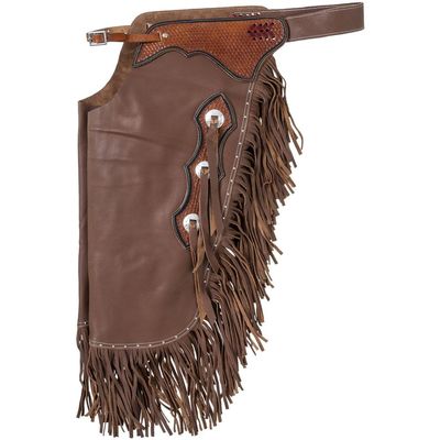 Tough 1 Smooth Leather Basketweave Chinks Tan Large