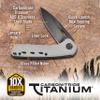 Camillus Slot 6.75" Folding Knife, AUS-8 Stainless Steel Treated in Carbonitride Titanium Non-Stick + Glass Filled Nylon, Quick Launch Dual Bearing System, Liner view 3