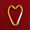 BULK! 15pc "heart carabiner" clip-ons orange (BC775 -orange) view 1