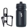 BBB Cycling BBC-03C Combo FuelTank CompTank, Water Bottle 550ml and Cage for Bikes, Universal Fit (Black/Black White) view 1