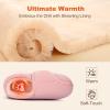 LongBay Womens Adjustable Slippers Memory Foam Cozy Wide Diabetic House Shoes Edema Orthopedic Neuropathy Indoor Outdoor (10 B(M), Pink) view 4