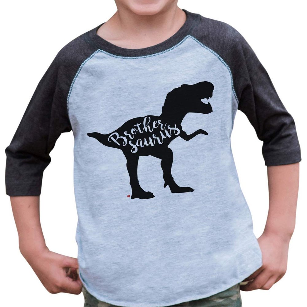 7 ate 9 Apparel Baby's Dinosaur Brothersaurus Grey 12 Months
