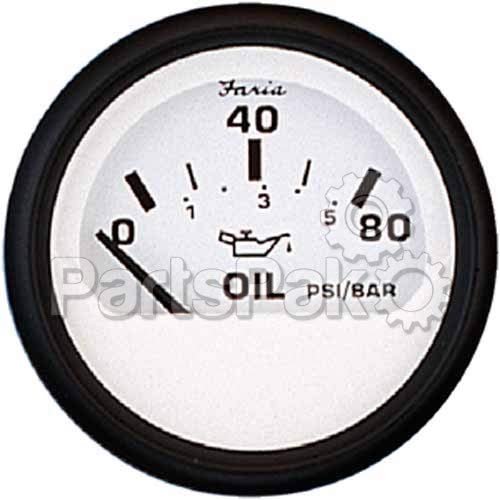 Faria 12902 Gauge Oil Euro White Series