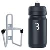 BBB Cycling BBC-03C Combo FuelTank CompTank, Water Bottle 550ml and Cage for Bikes, Universal Fit (White/Black White) view 1