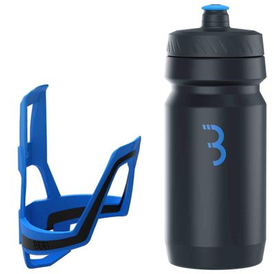 BBB Cycling BBC-39C Combo FuelTank CompTank, Water Bottle 550ml and Cage for Bikes, Universal Fit (Blue Black/Black Blue)