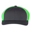 Richardson Fitted Trucker with R-Flex S/M Charcoal/ Neon Green view 1