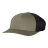 Richardson Fitted Trucker with R-Flex S/M Charcoal/ Neon Green view 2
