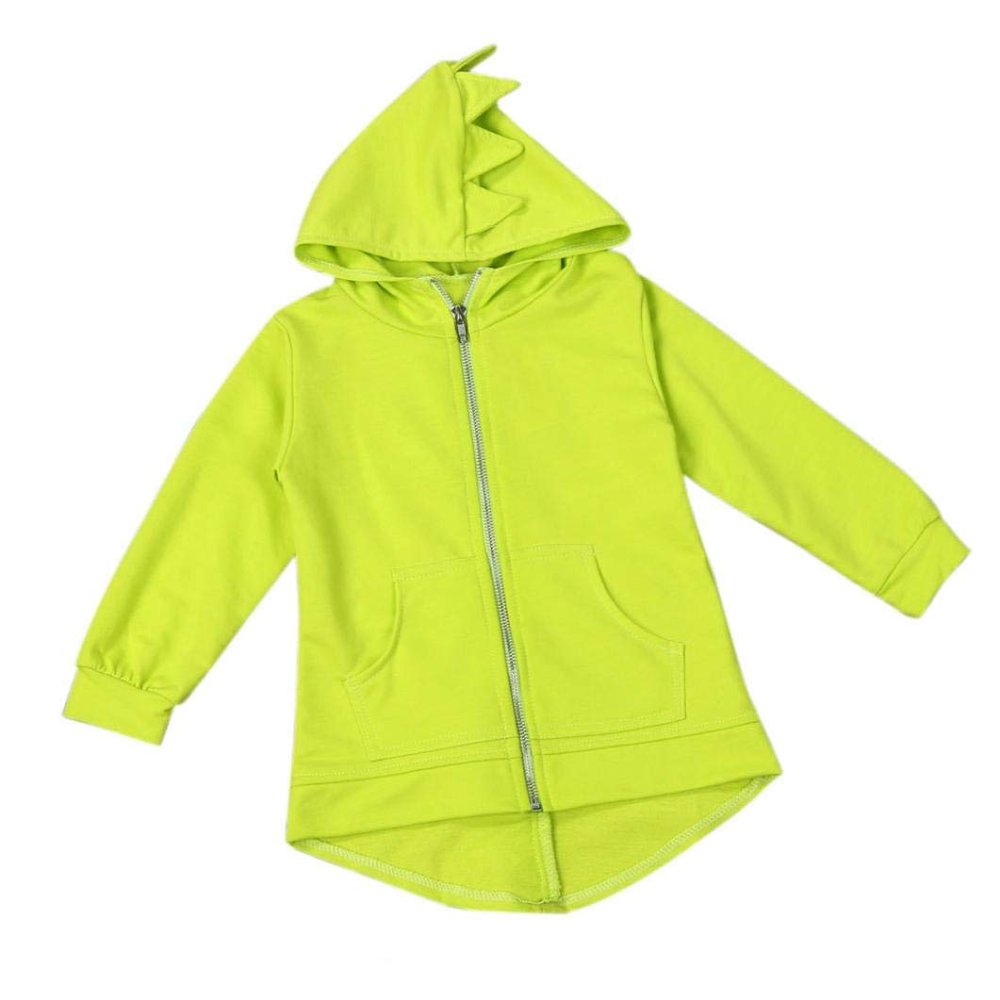 Baby Coat for 1-6 Years Old,Toddler Boys Girls Kids Dinosaur Style Hooded Outerwear Jacket Autumn Winter Overcoat (6-12 Months, Yellow)