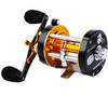 SougayilangFishing reels Round Baitcasting Reel - Conventional Reel - Reinforced Metal Body & Supreme Star Drags-Right Hand-Golden-Black-Warrior 6000 view 1