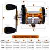 SougayilangFishing reels Round Baitcasting Reel - Conventional Reel - Reinforced Metal Body & Supreme Star Drags-Right Hand-Golden-Black-Warrior 6000 view 3