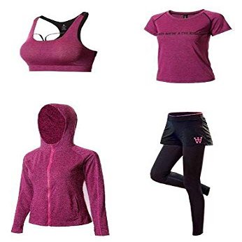 Admire & Adore Yoga Workout Set - Breathable Push Up Sports Suit