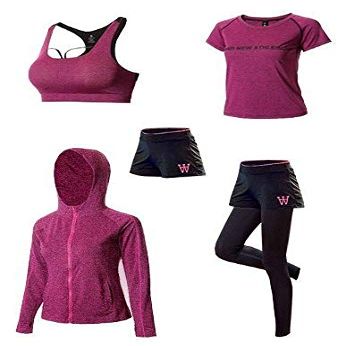 Admire & Adore Yoga Workout Set - Breathable Push Up Sports Suit