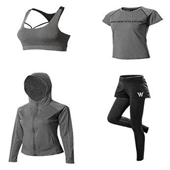 Admire & Adore Yoga Workout Set - Breathable Push Up Sports Suit