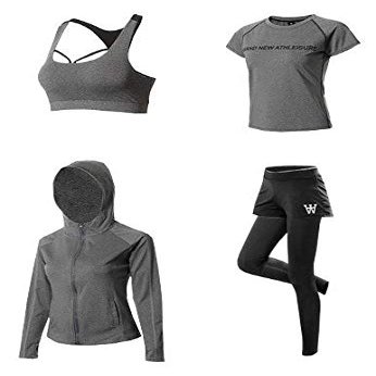 Admire & Adore Yoga Workout Set - Breathable Push Up Sports Suit